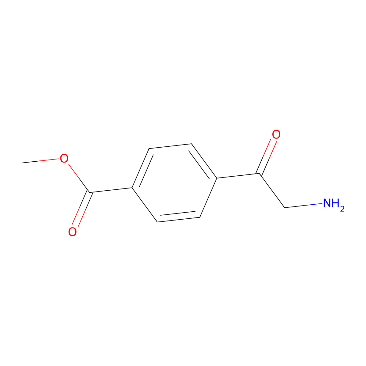 Methyl 4-(2-aminoacetyl)benzoate molecular structure, CAS 860495-80-3