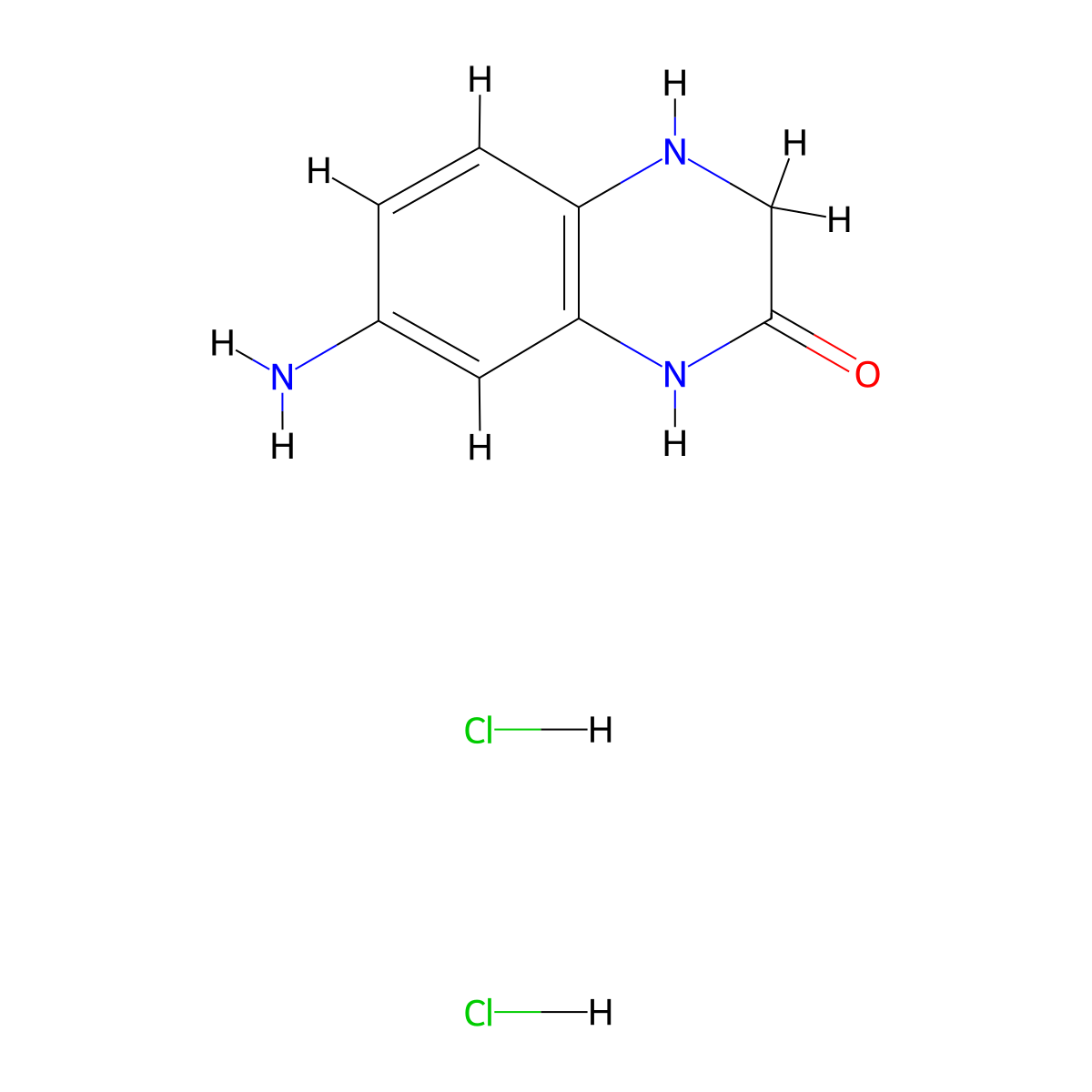7-Amino-3,4-dihydroquinoxalin-2(1H)-one dihydrochloride molecular structure, CAS 860503-30-6
