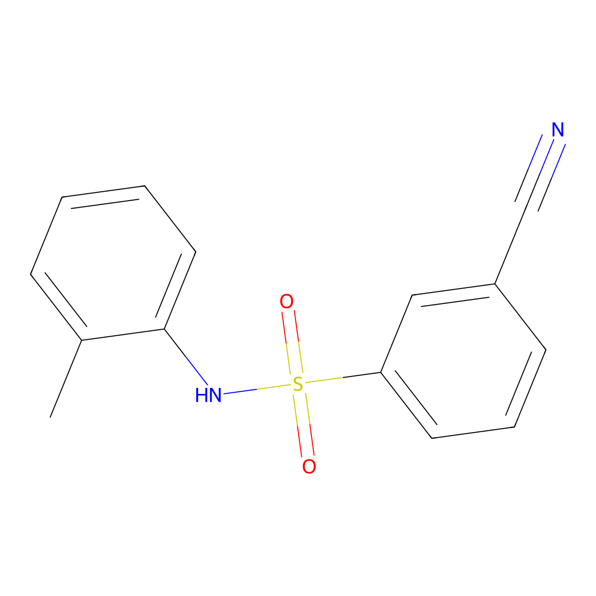 3-Cyano-N-(o-tolyl)benzenesulfonamide molecular structure, CAS 860512-65-8