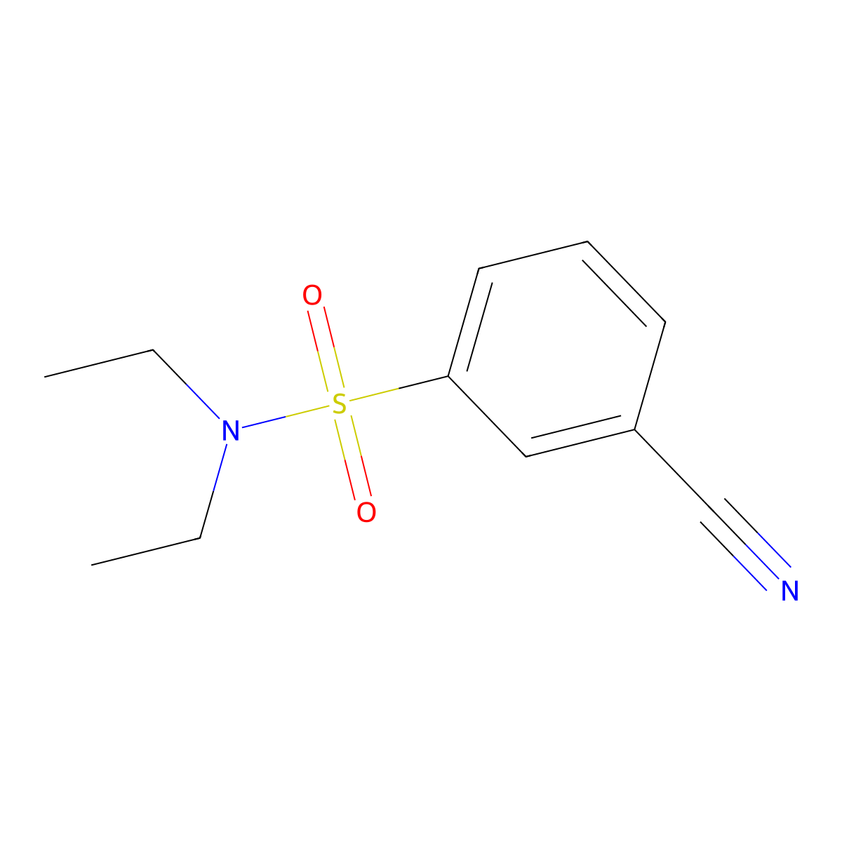 3-cyano-N,N-diethylbenzenesulfonamide molecular structure, CAS 860515-67-9