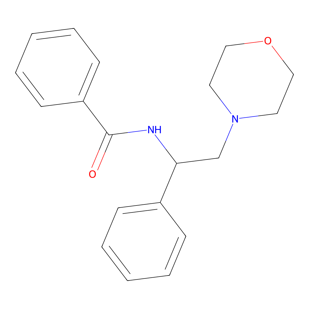 N-[2-(morpholin-4-yl)-1-phenylethyl]benzamide molecular structure, CAS 860522-13-0