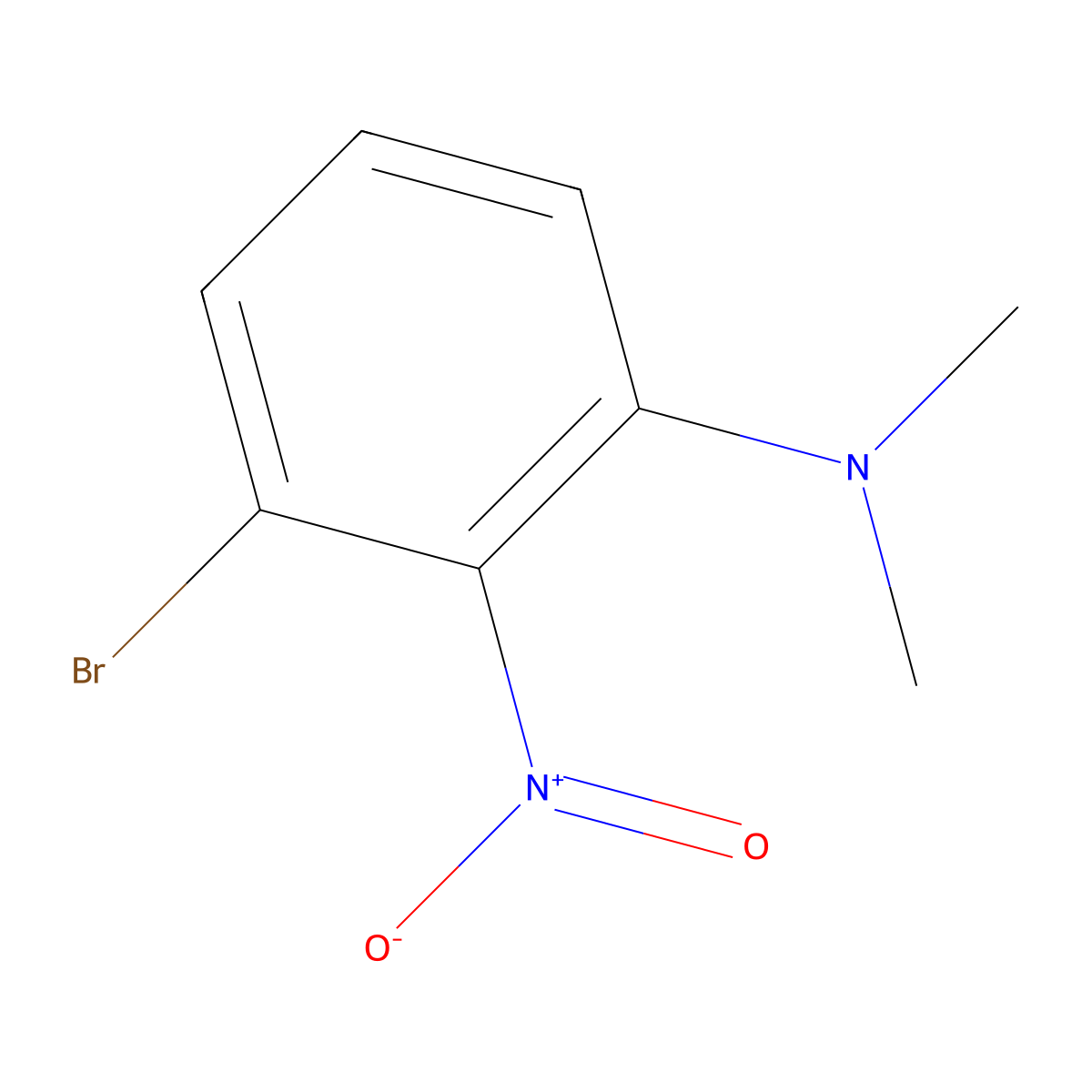 3-Bromo-N,N-dimethyl-2-nitroaniline molecular structure, CAS 860533-15-9