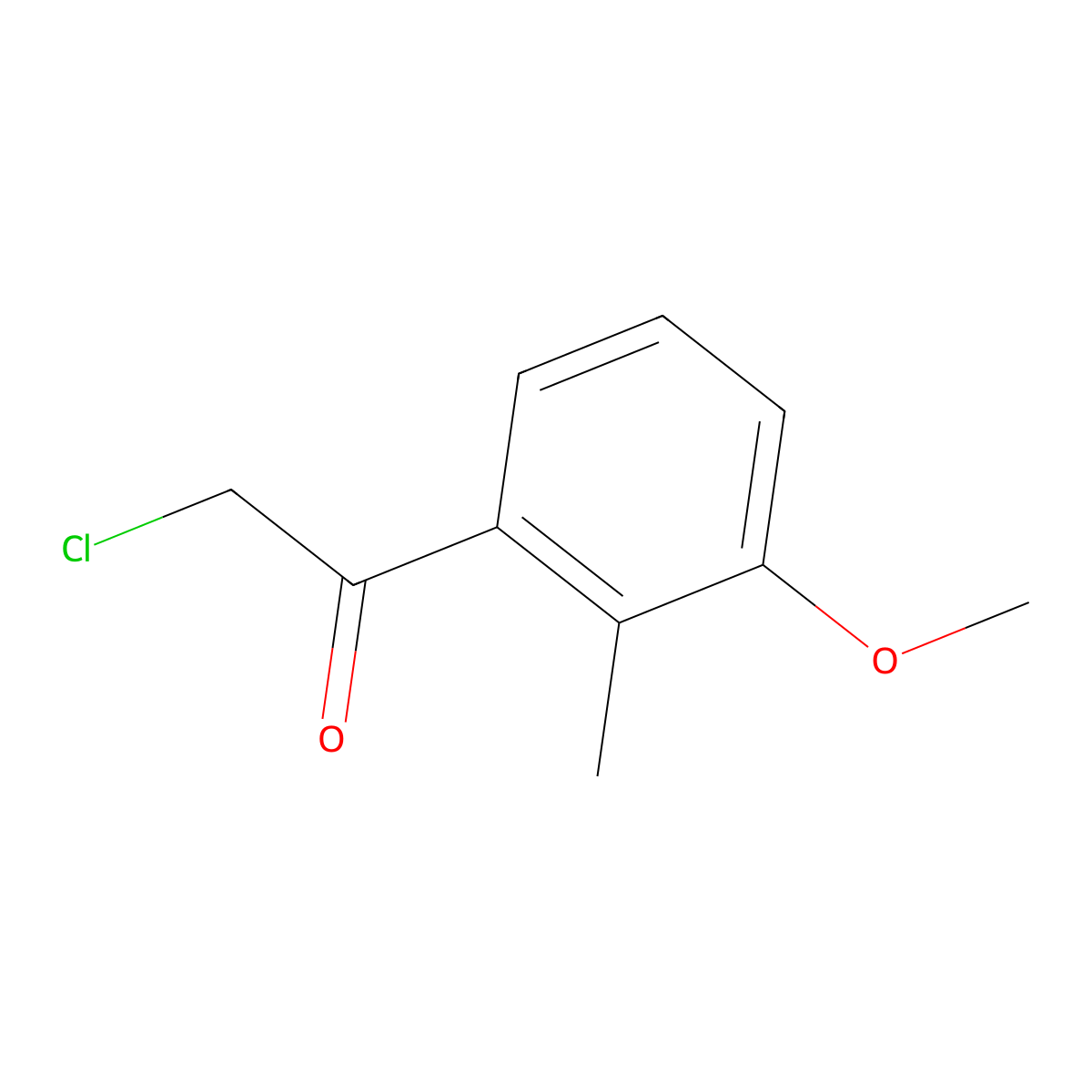 2-Chloro-1-(3-methoxy-2-methylphenyl)ethan-1-one molecular structure, CAS 860537-09-3