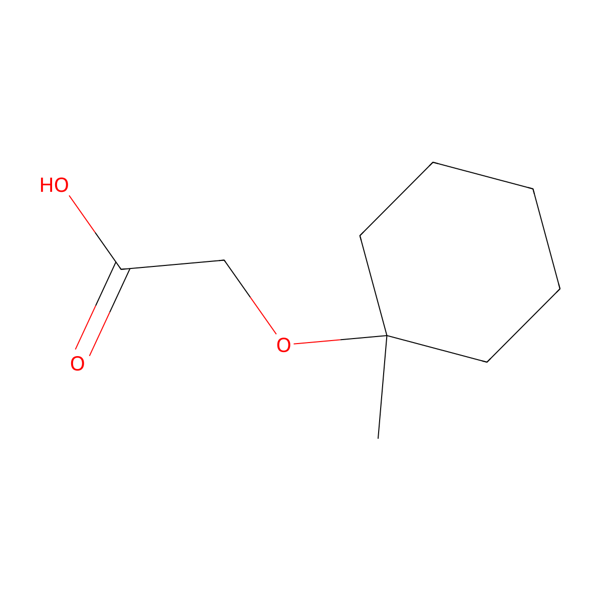 2-[(1-Methylcyclohexyl)oxy]acetic acid molecular structure, CAS 860539-92-0