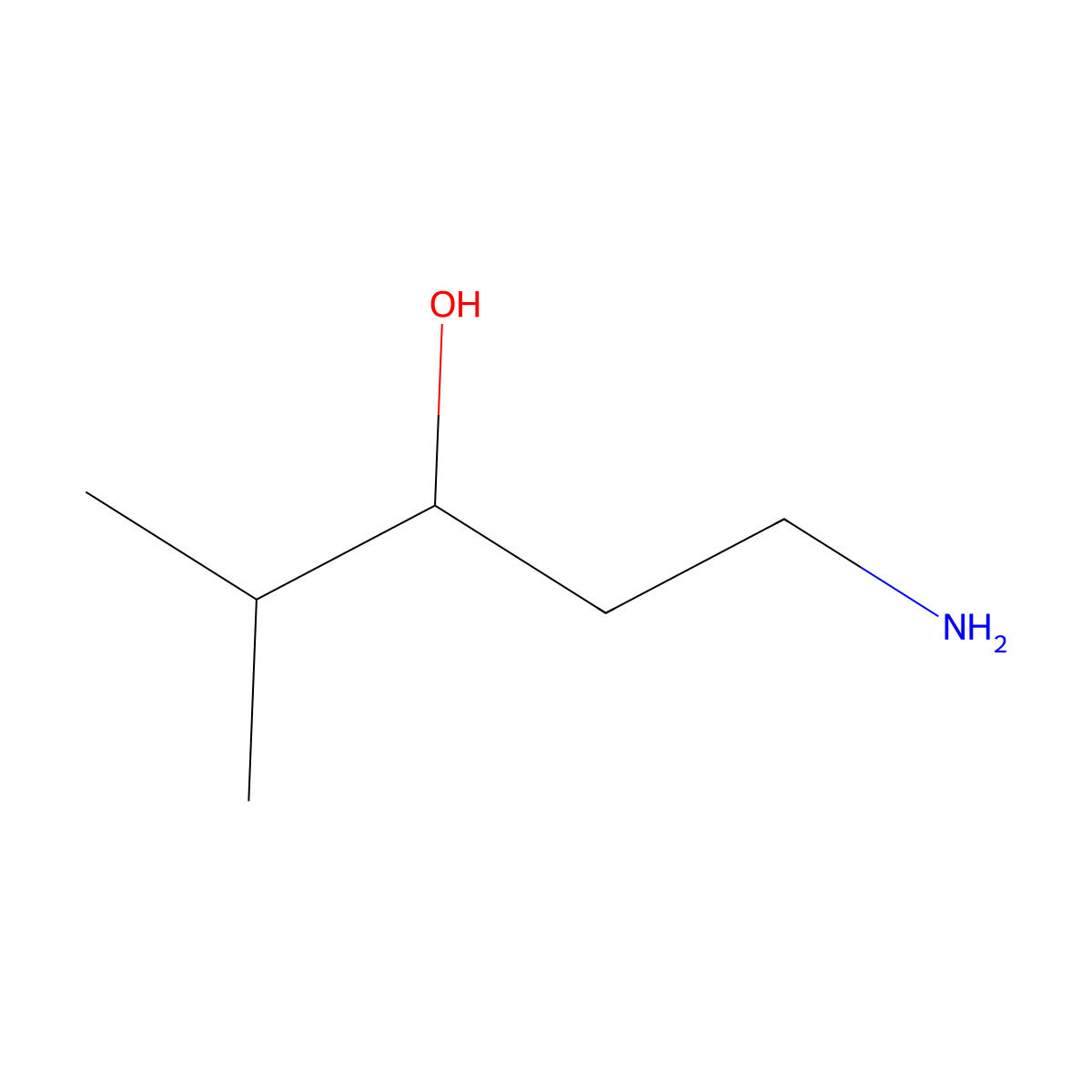 1-Amino-4-methylpentan-3-ol molecular structure, CAS 860546-11-8