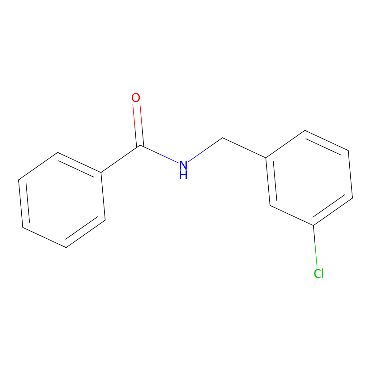 N-[(3-chlorophenyl)methyl]benzamide molecular structure, CAS 860554-49-0