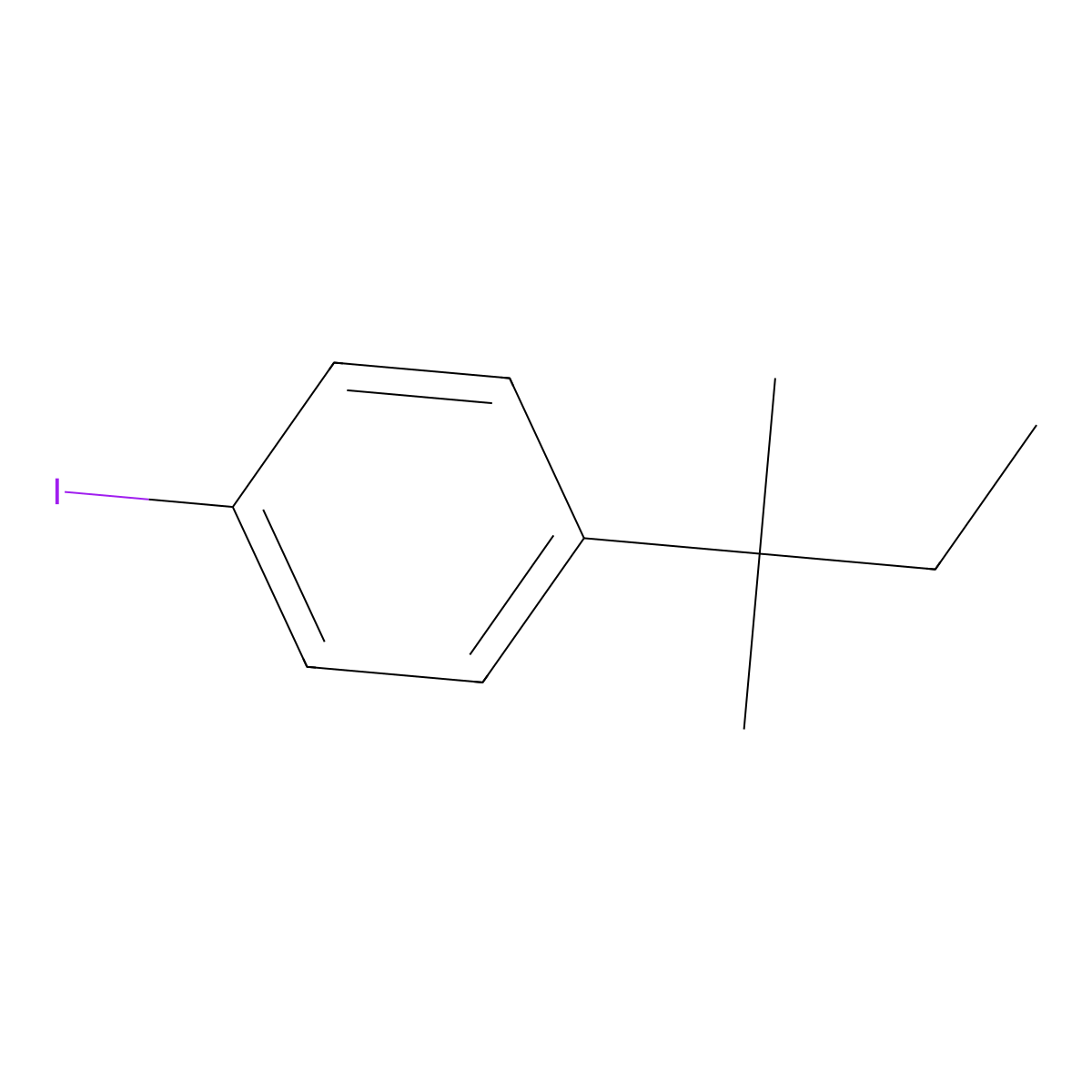 1-Iodo-4-tert-pentyl-benzene molecular structure, CAS 860556-27-0