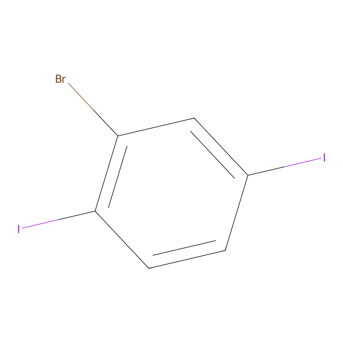 2-Bromo-1,4-diiodobenzene molecular structure, CAS 860556-79-2
