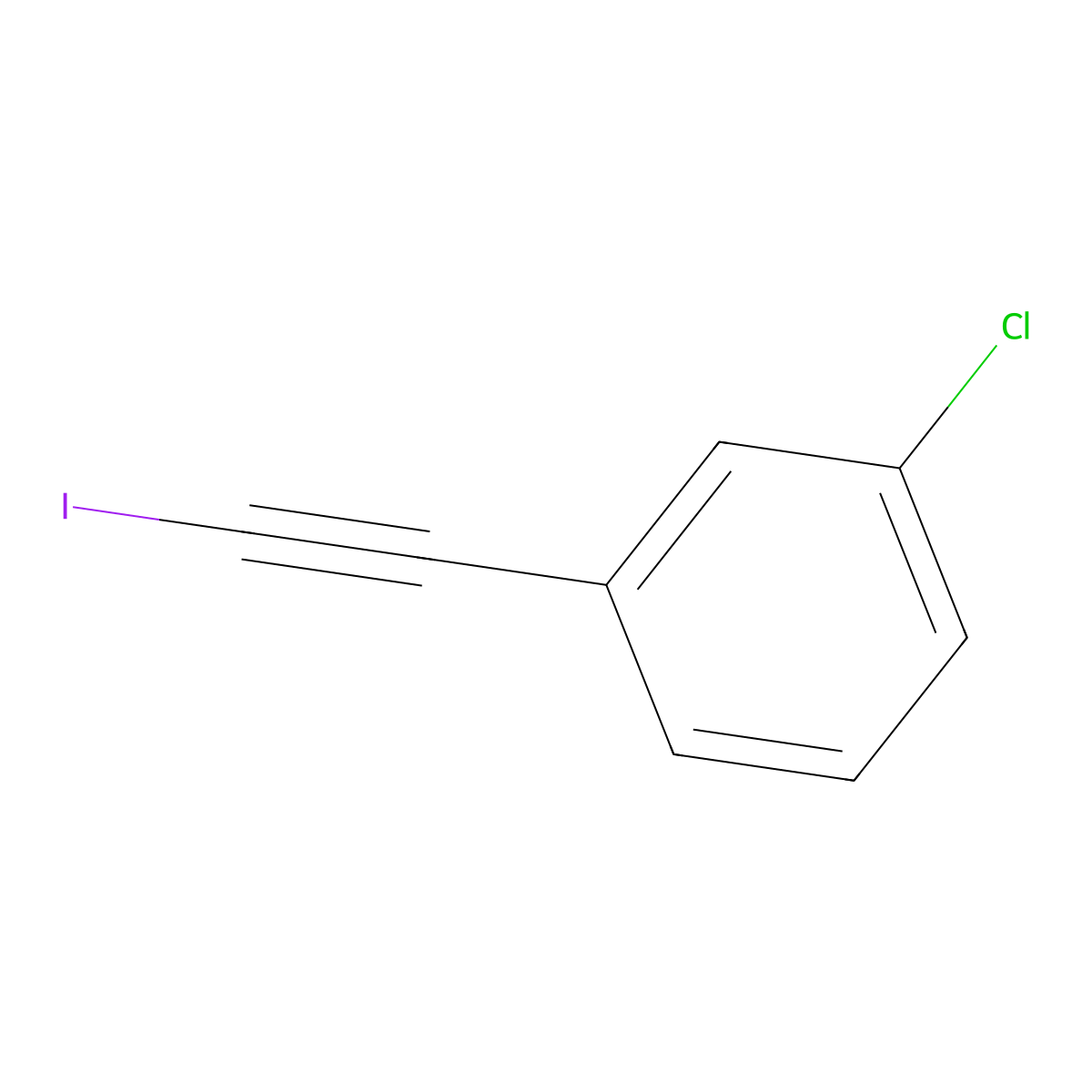 1-Chloro-3-(2-iodoethynyl)benzene molecular structure, CAS 860556-87-2