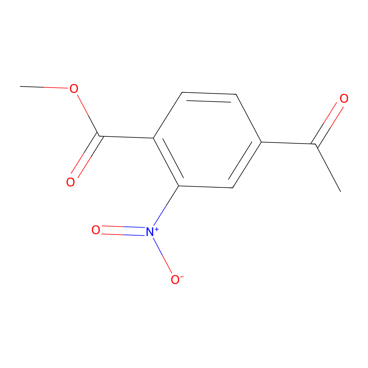 Methyl 4-acetyl-2-nitrobenzoate molecular structure, CAS 860561-21-3