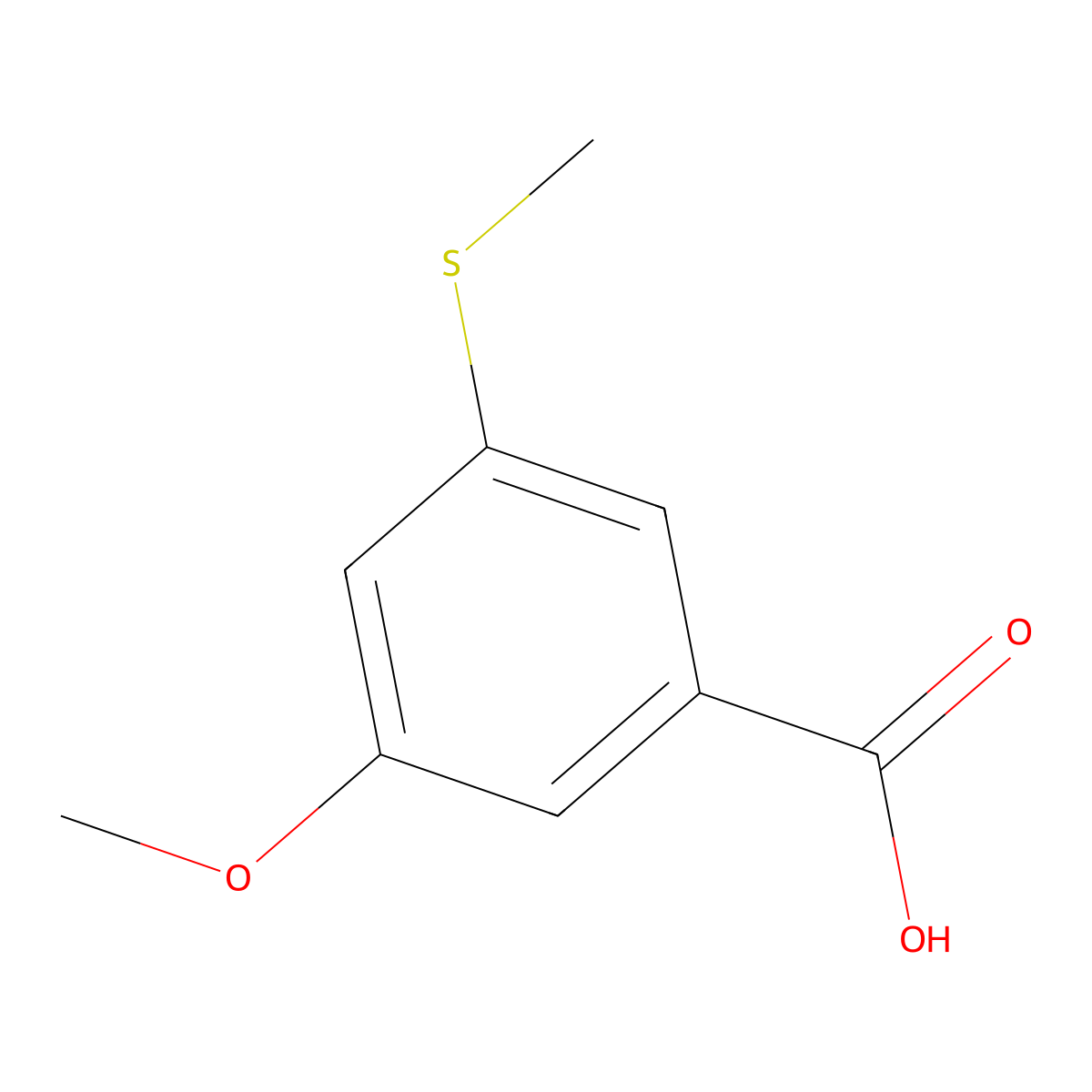 3-Methoxy-5-(methylthio)benzoic acid molecular structure, CAS 860562-96-5