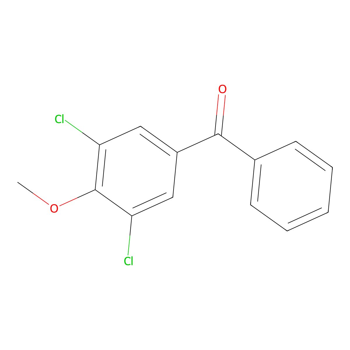 (3,5-Dichloro-4-methoxyphenyl)(phenyl)methanone molecular structure, CAS 860564-09-6