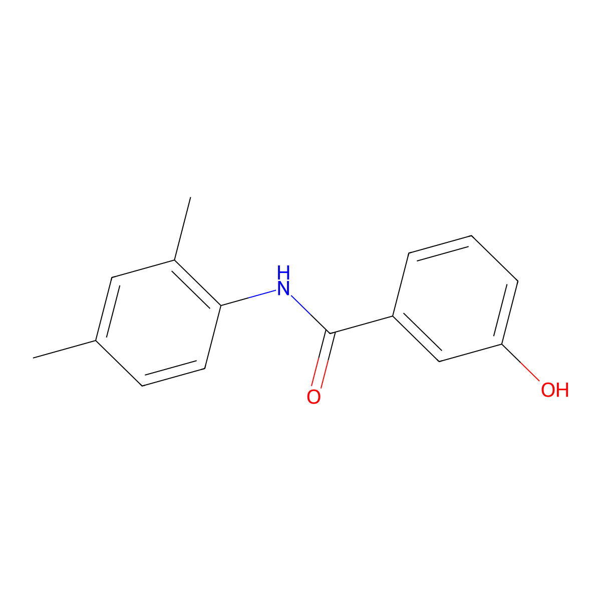 N-(2,4-dimethylphenyl)-3-hydroxybenzamide molecular structure, CAS 860567-19-7