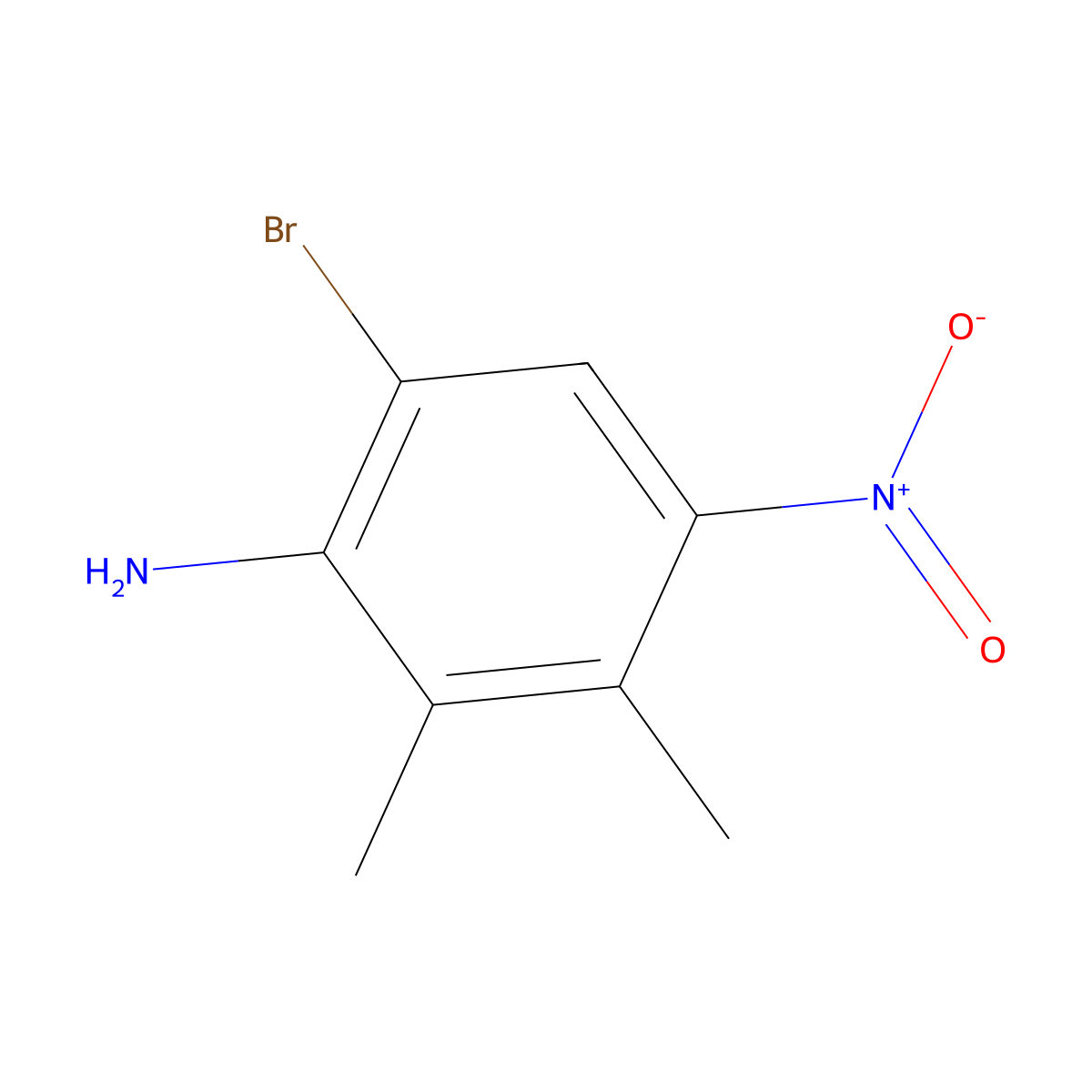 6-Bromo-2,3-dimethyl-4-nitroaniline molecular structure, CAS 860570-23-6