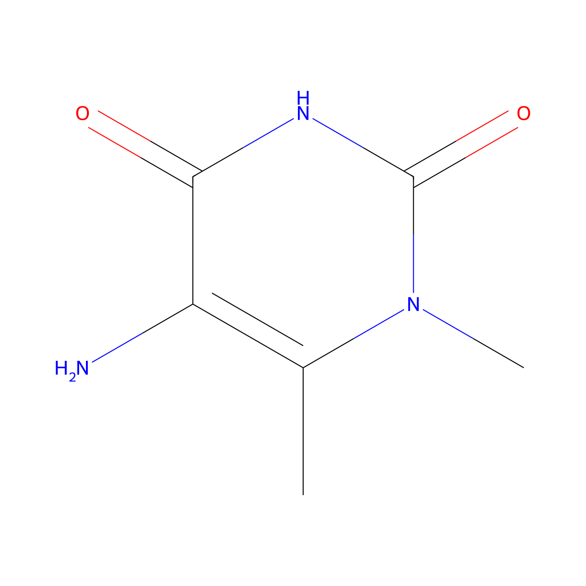 5-Amino-1,6-dimethylpyrimidine-2,4(1H,3H)-dione molecular structure, CAS 860573-95-1