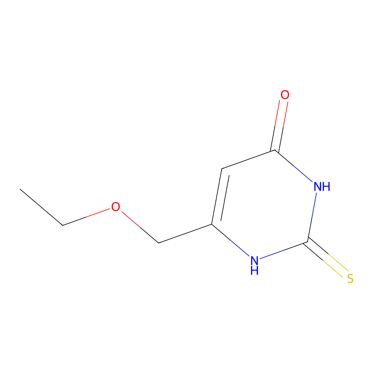 6-(ethoxymethyl)-2-thioxo-2,3-dihydropyrimidin-4(1H)-one molecular structure, CAS 860574-18-1