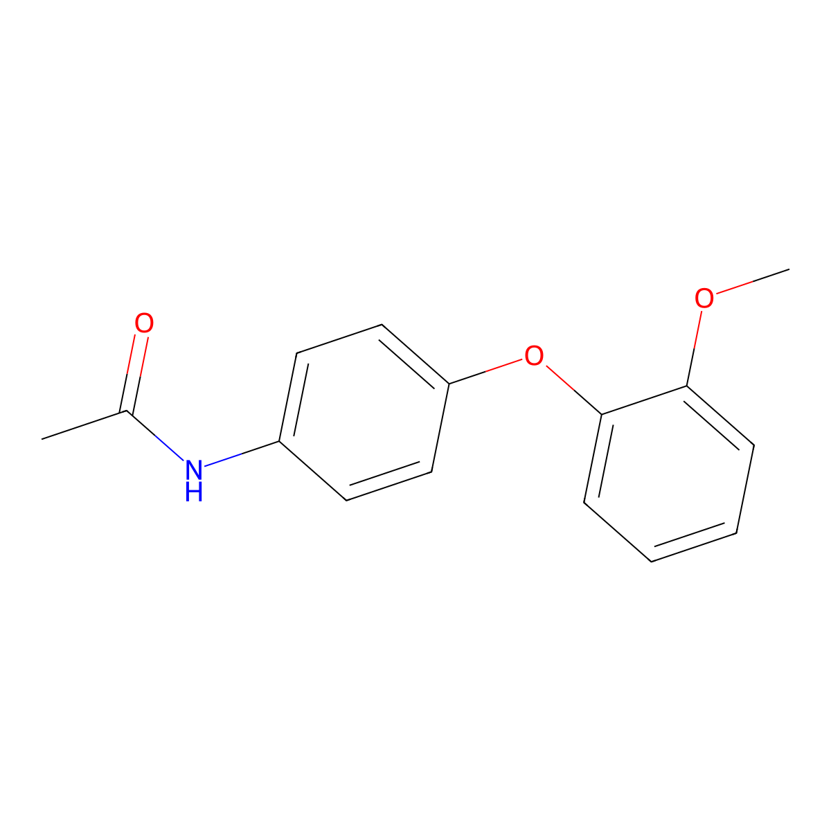 N-[4-(2-methoxyphenoxy)phenyl]acetamide molecular structure, CAS 860577-99-7