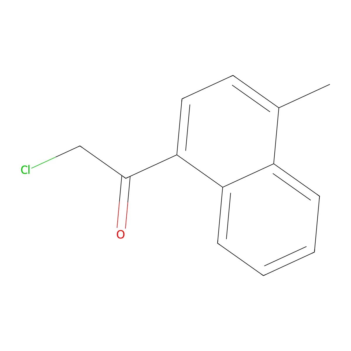 2-Chloro-1-(4-methylnaphthalen-1-yl)ethan-1-one molecular structure, CAS 860579-28-8