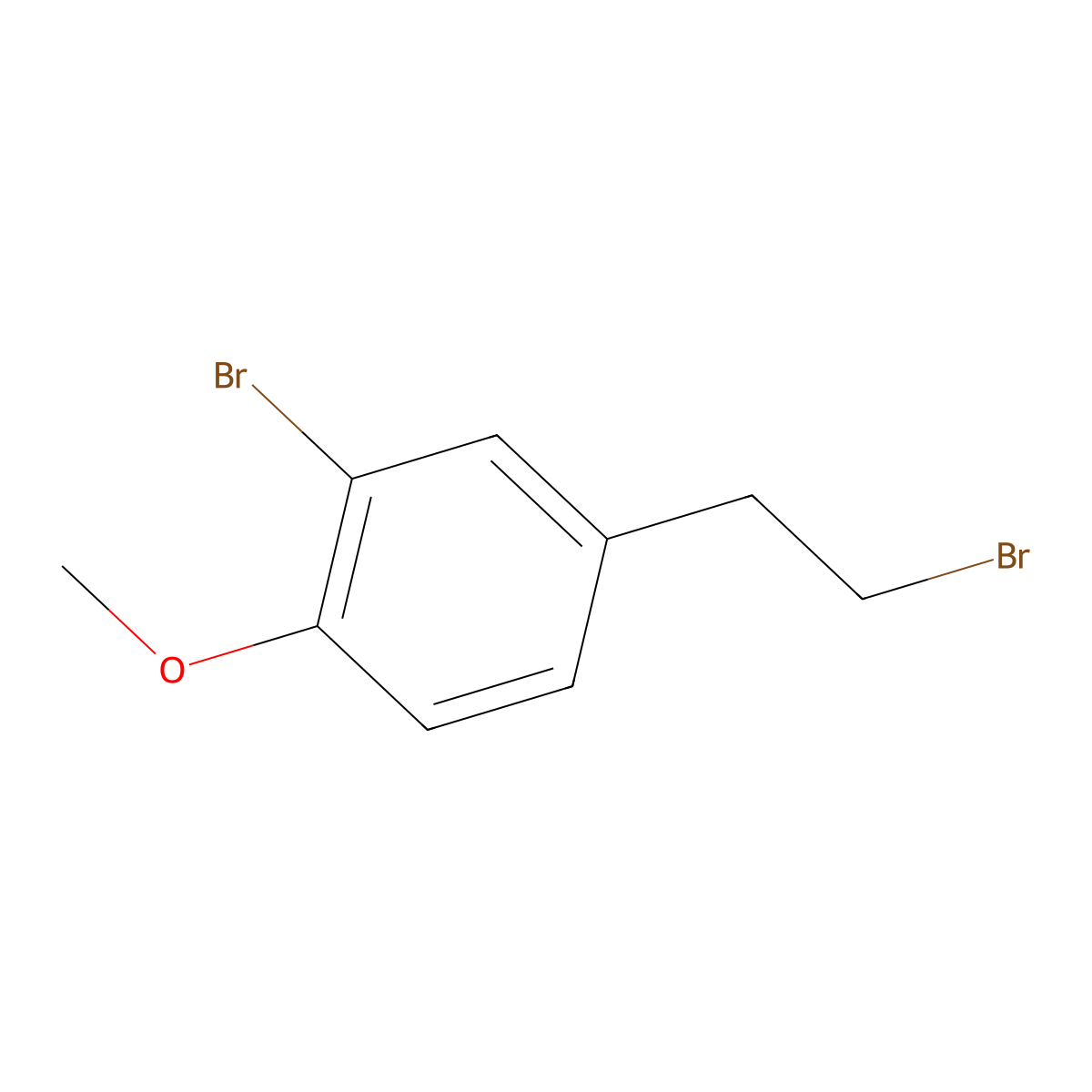 2-Bromo-4-(2-bromoethyl)-1-methoxybenzene molecular structure, CAS 860584-79-8
