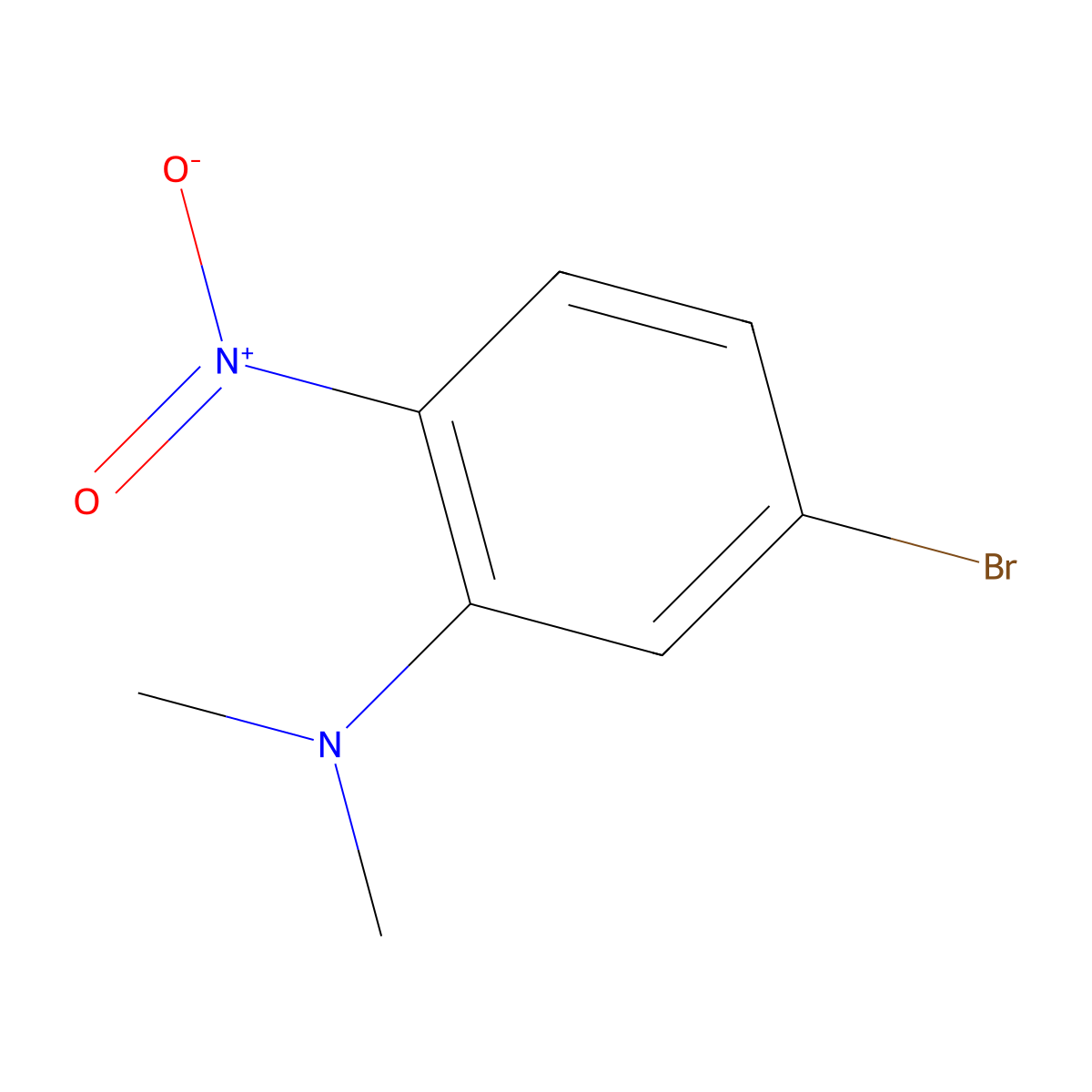 5-bromo-N,N-dimethyl-2-nitroaniline molecular structure, CAS 860585-20-2