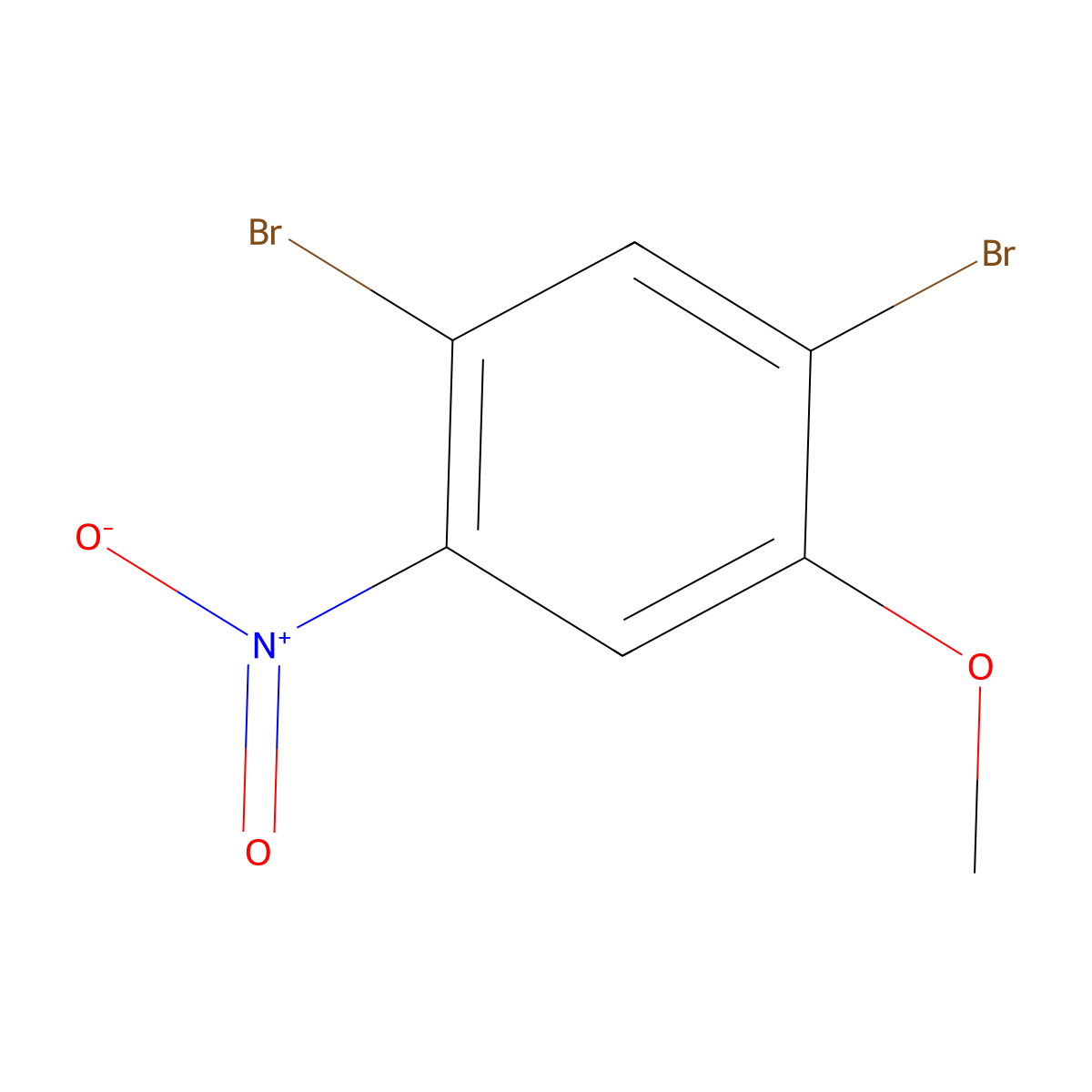 1,5-Dibromo-2-methoxy-4-nitrobenzene molecular structure, CAS 860585-41-7