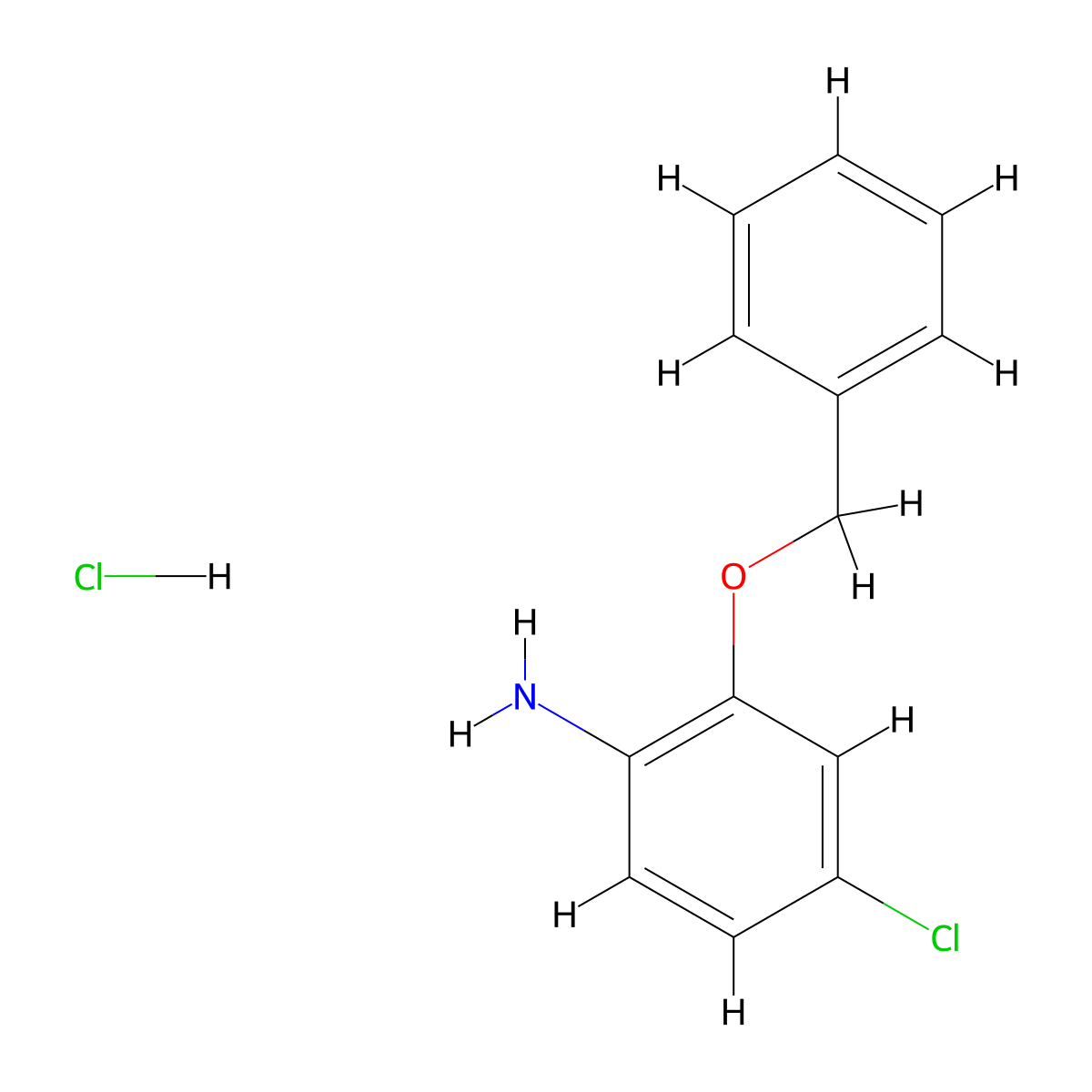 2-(Benzyloxy)-4-chloroaniline hydrochloride molecular structure, CAS 860585-47-3