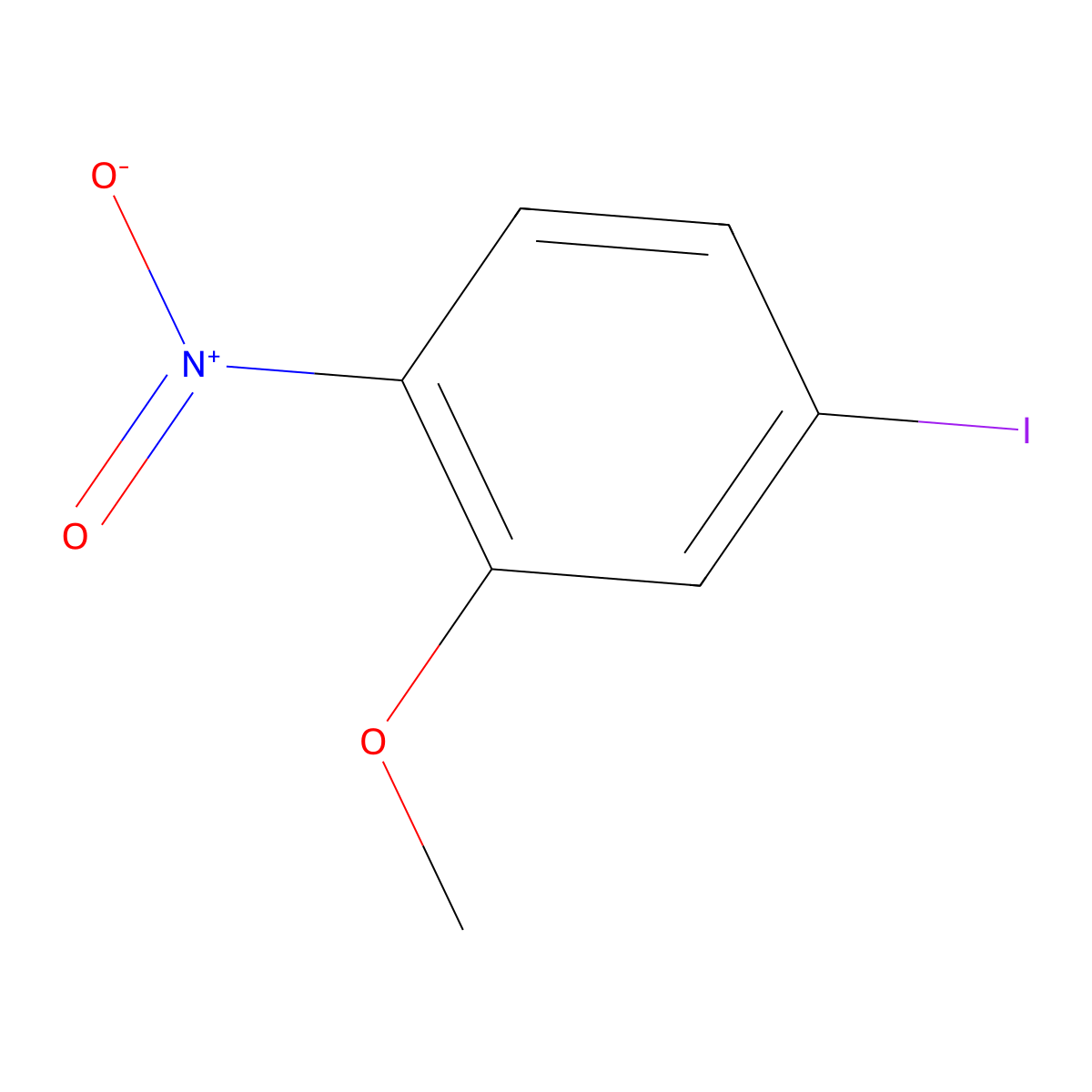 4-Iodo-2-methoxy-1-nitrobenzene molecular structure, CAS 860585-81-5
