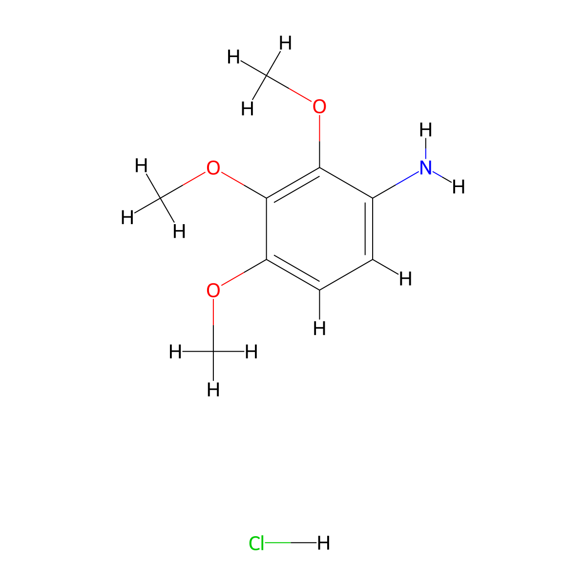 2,3,4-Trimethoxyaniline hydrochloride molecular structure, CAS 860586-41-0