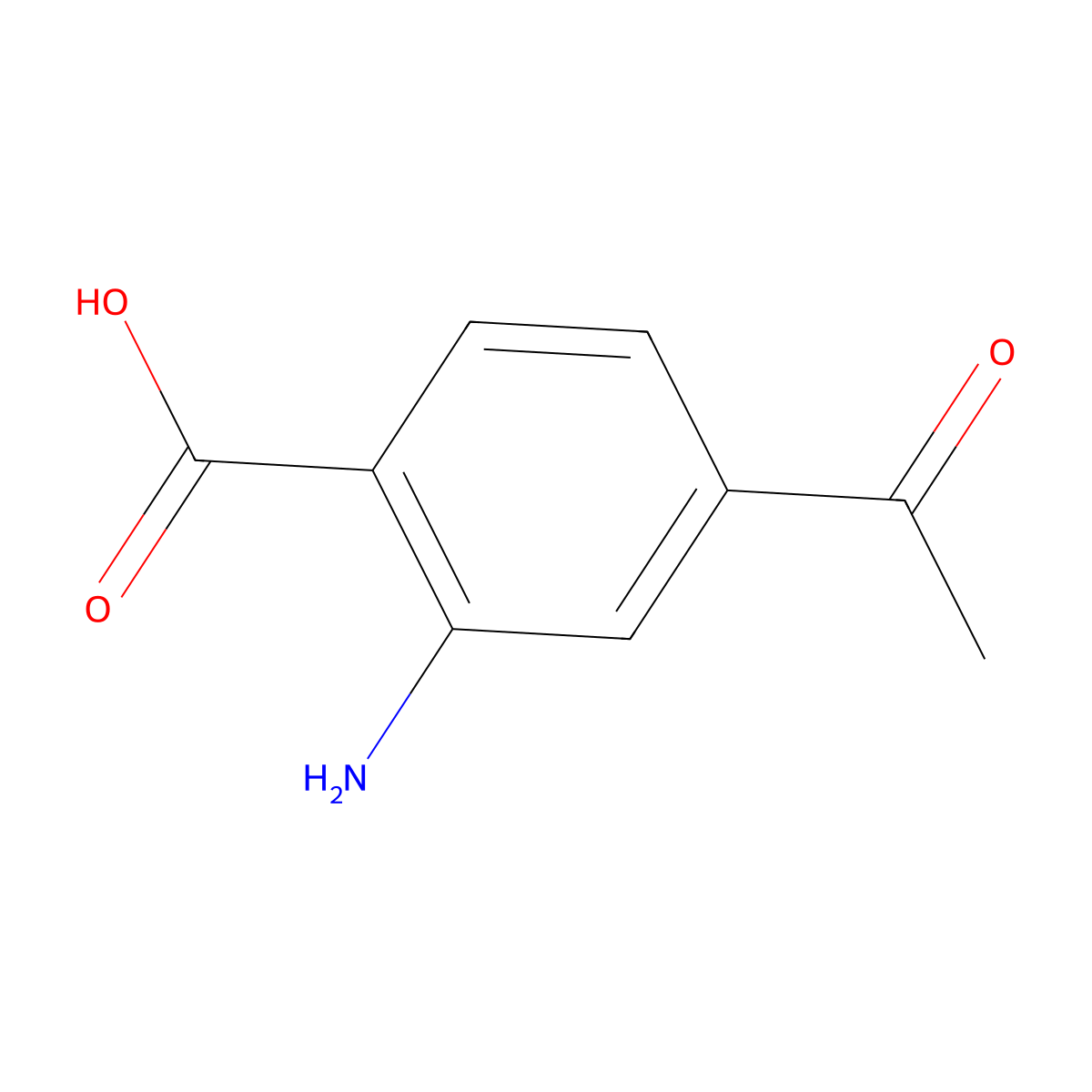 4-Acetyl-2-aminobenzoic acid molecular structure, CAS 860588-20-1