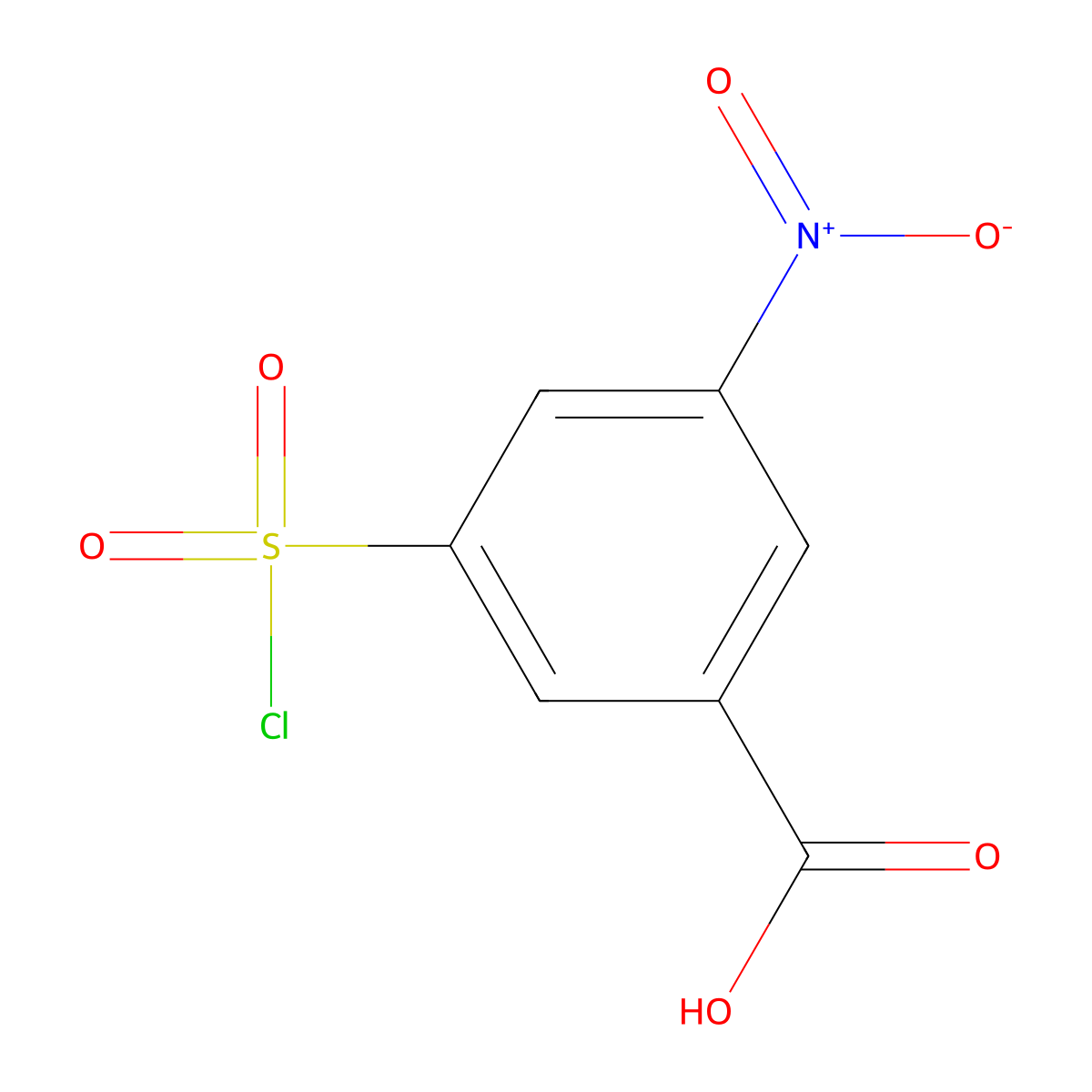3-(Chlorosulfonyl)-5-nitrobenzoic acid molecular structure, CAS 860596-66-3