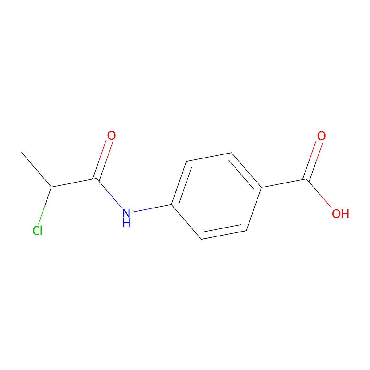 4-[(2-Chloropropanoyl)amino]benzoic acid molecular structure, CAS 860597-14-4