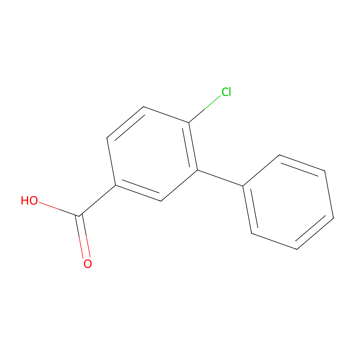 4-Chloro-3-phenylbenzoic acid molecular structure, CAS 860597-16-6