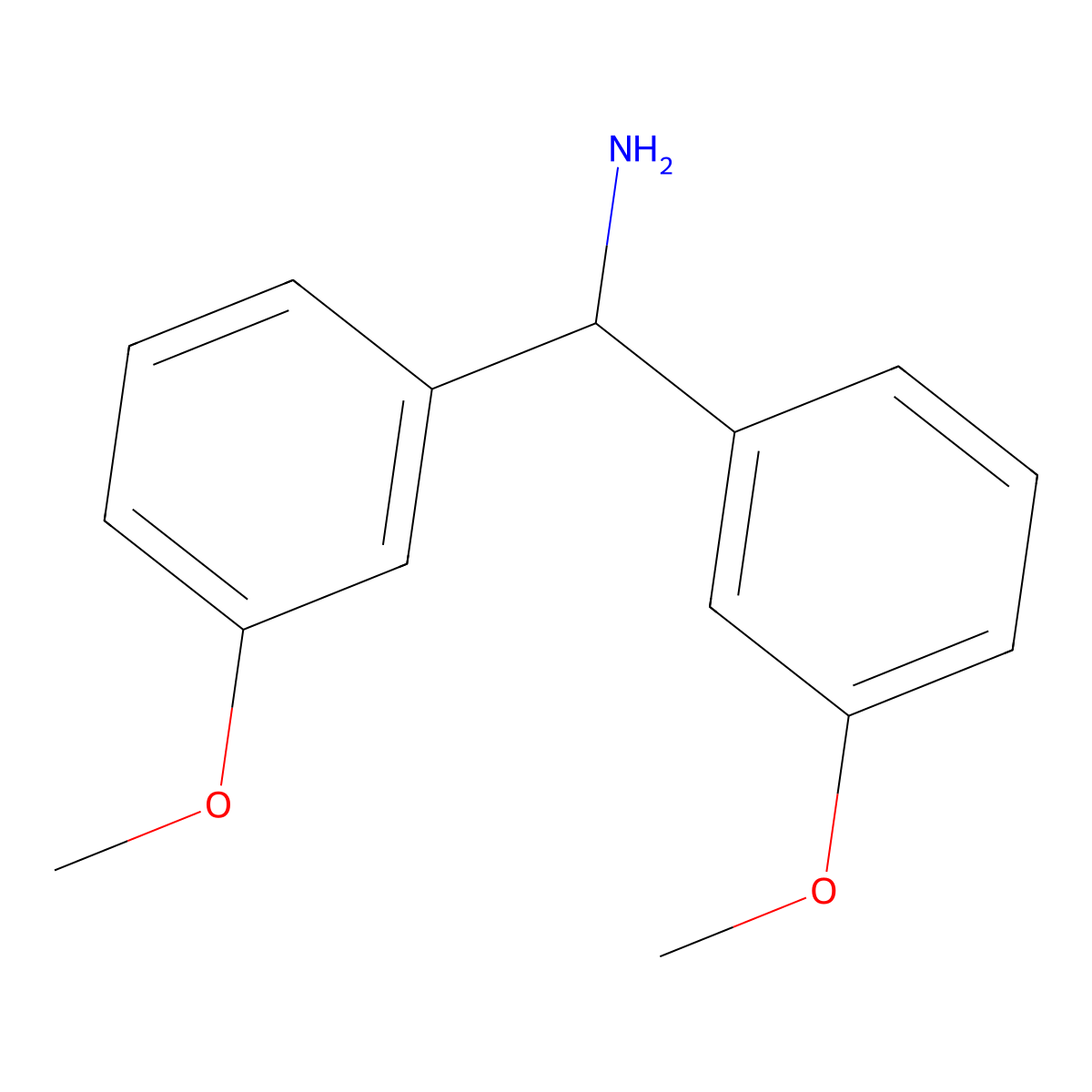1,1-Bis(3-methoxyphenyl)methanamine molecular structure, CAS 860598-16-9