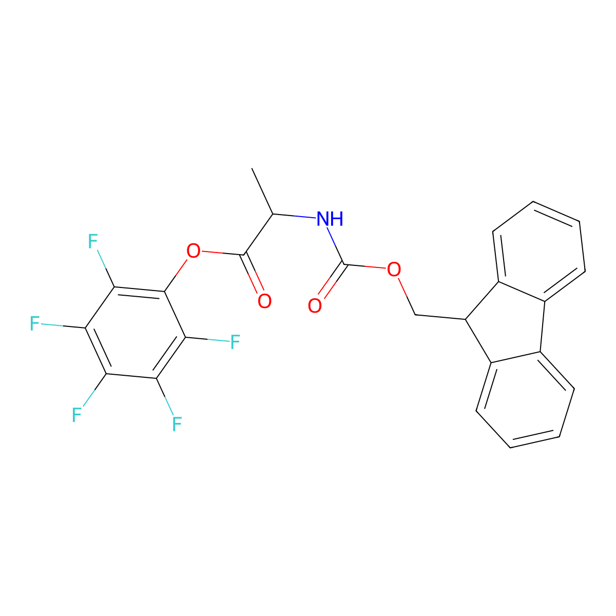 Fmoc-Ala-OPfp molecular structure, CAS 86060-86-8