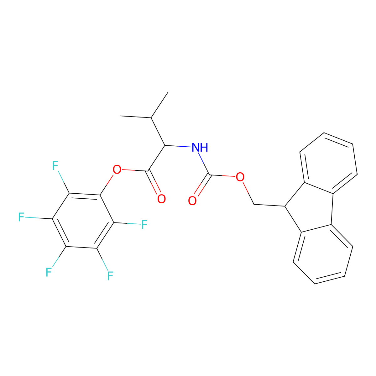 Fmoc-Val-OPfp molecular structure, CAS 86060-87-9