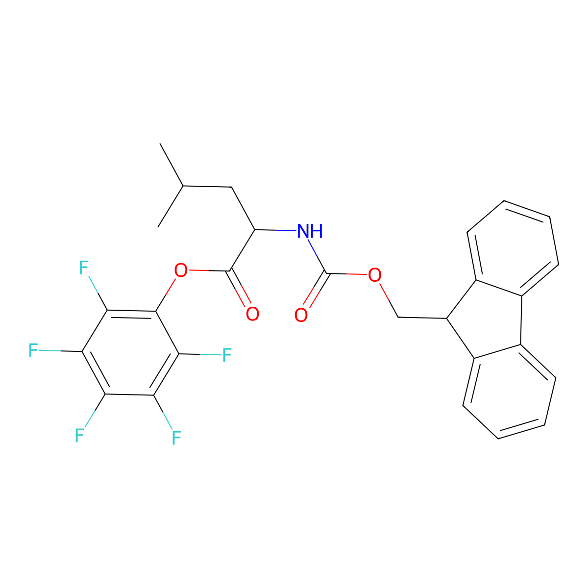 Fmoc-Leu-OPfp molecular structure, CAS 86060-88-0