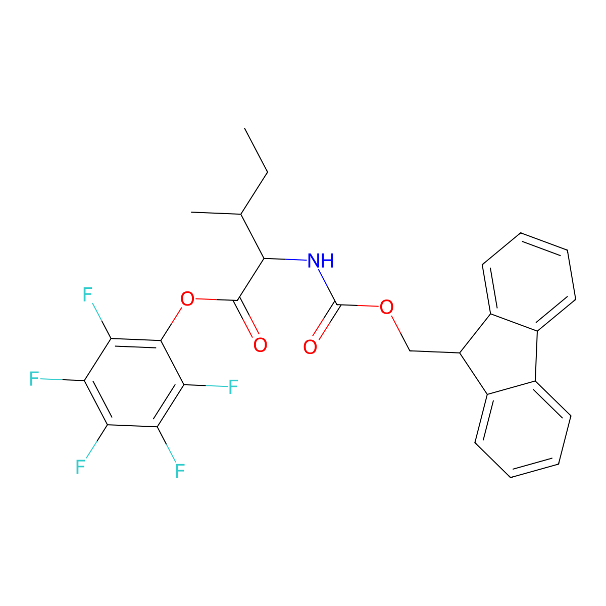 N-[(9H-Fluoren-9-ylmethoxy)carbonyl]-L-isoleucine 2,3,4,5,6-pentafluorophenyl ester molecular structure, CAS 86060-89-1