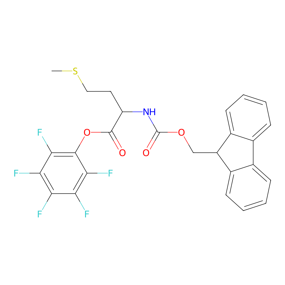 N-((9H-Fluoren-9-ylmethoxy)carbonyl)-L-methionine 2,3,4,5,6-pentafluorophenyl ester molecular structure, CAS 86060-94-8