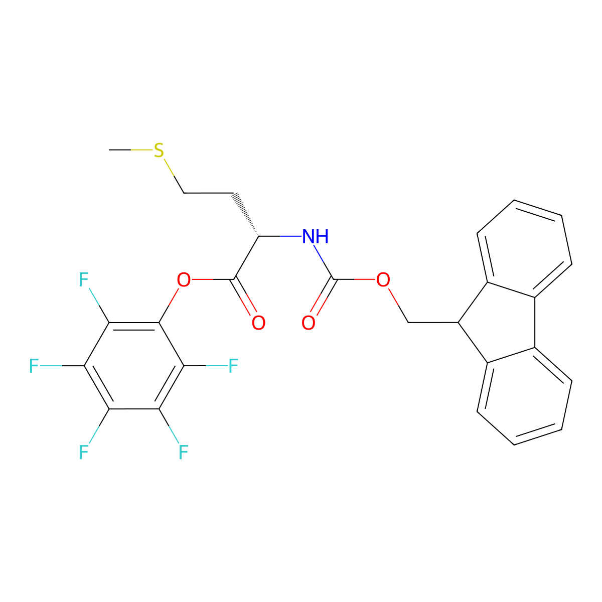 N-((9H-Fluoren-9-ylmethoxy)carbonyl)-L-methionine 2,3,4,5,6-pentafluorophenyl ester molecular structure, CAS 86060-94-8