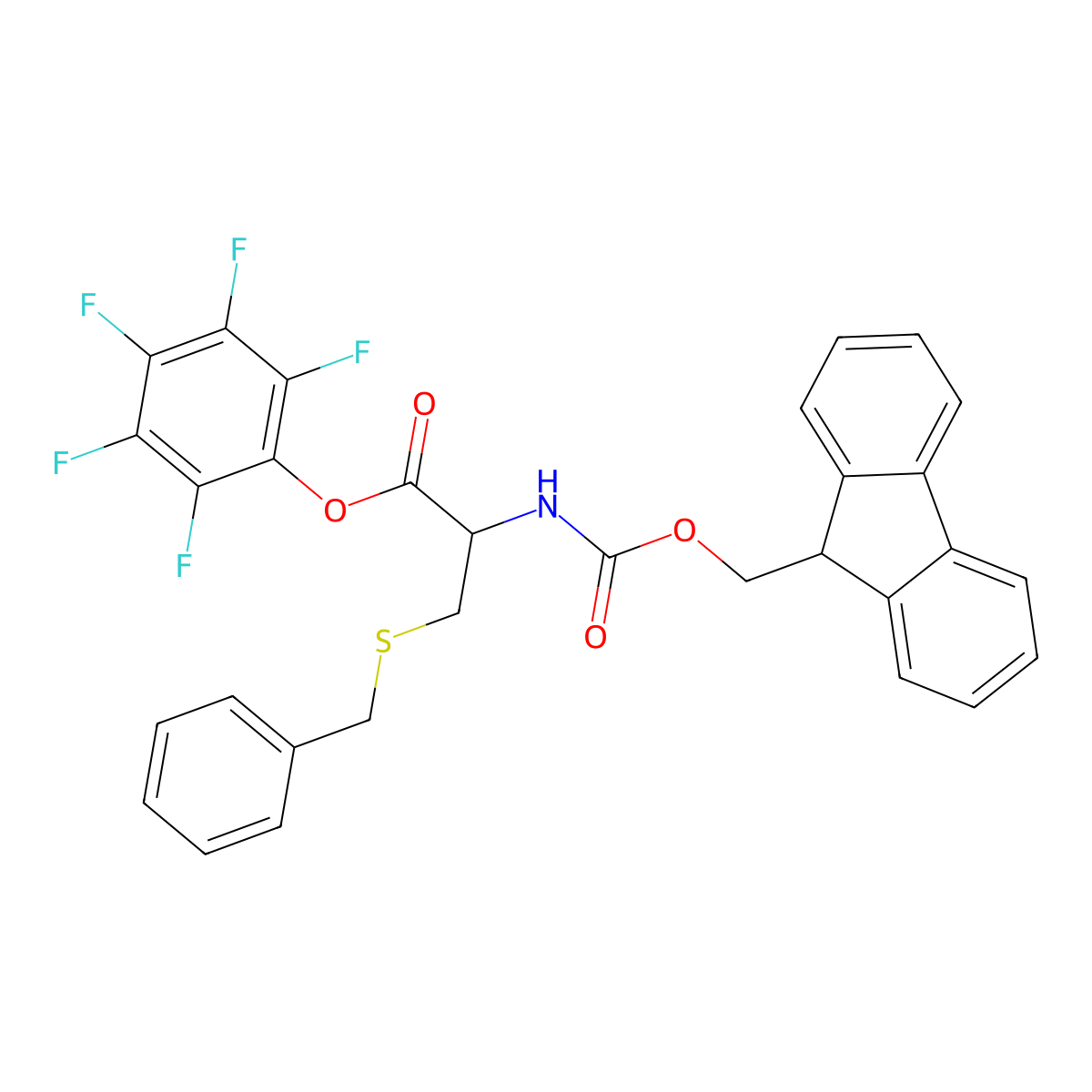 Fmoc-Cys(Bzl)-OPfp molecular structure, CAS 86060-95-9