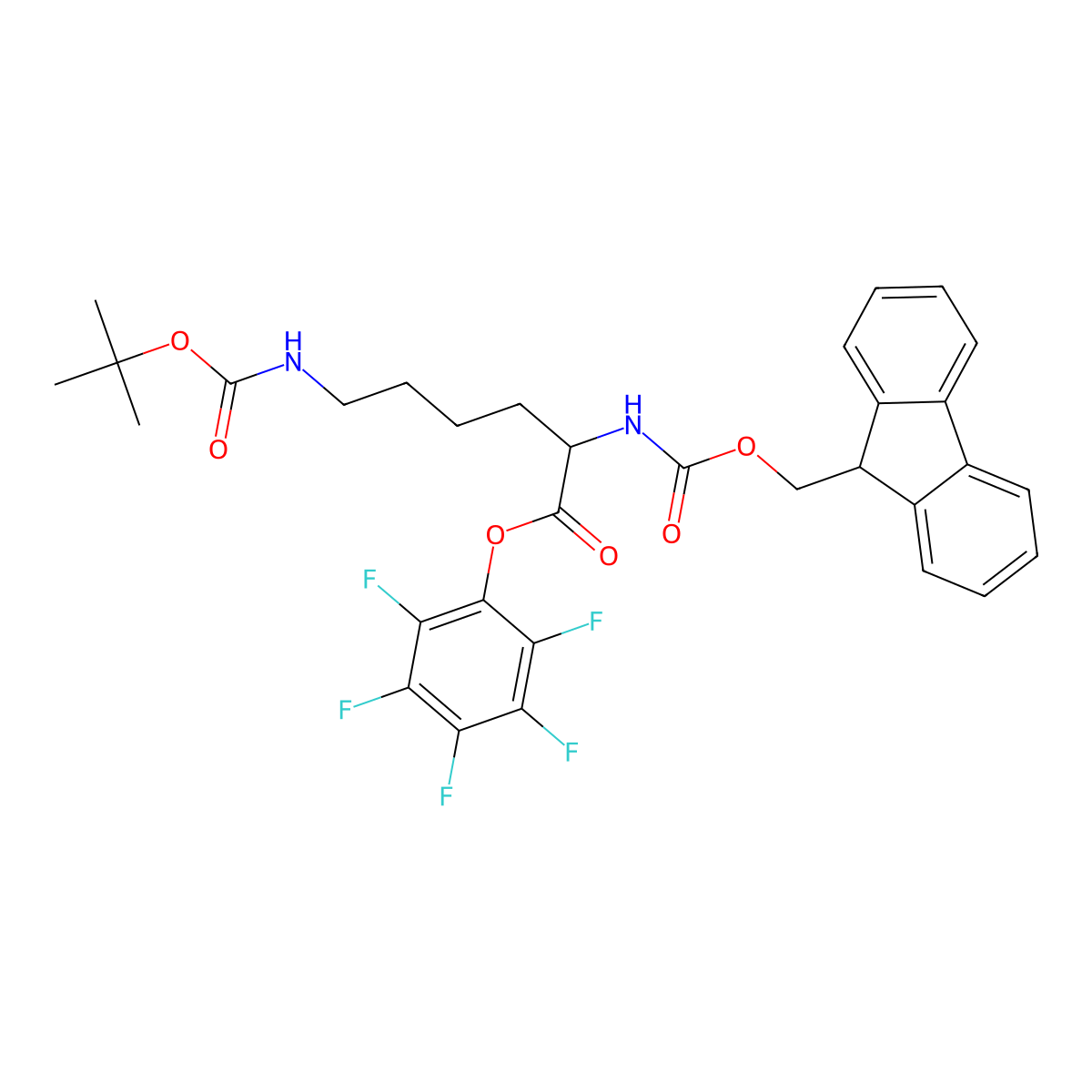 Fmoc-Lys(Boc)-OPfp molecular structure, CAS 86060-98-2