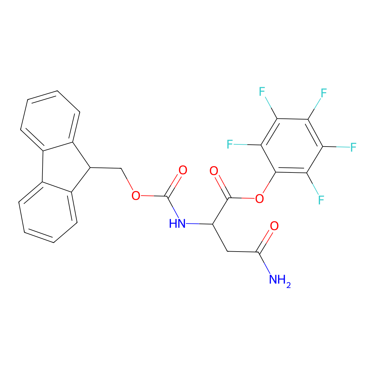 Fmoc-Asn-OPfp molecular structure, CAS 86060-99-3