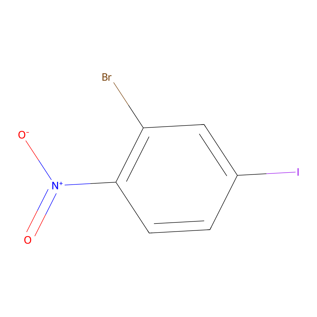 2-Bromo-4-iodo-1-nitrobenzene molecular structure, CAS 860603-83-4