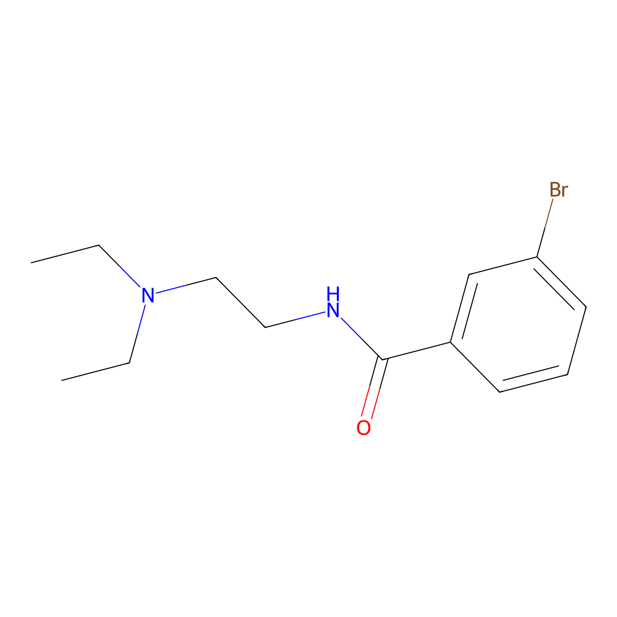 3-bromo-N-[2-(diethylamino)ethyl]benzamide molecular structure, CAS 860607-52-9