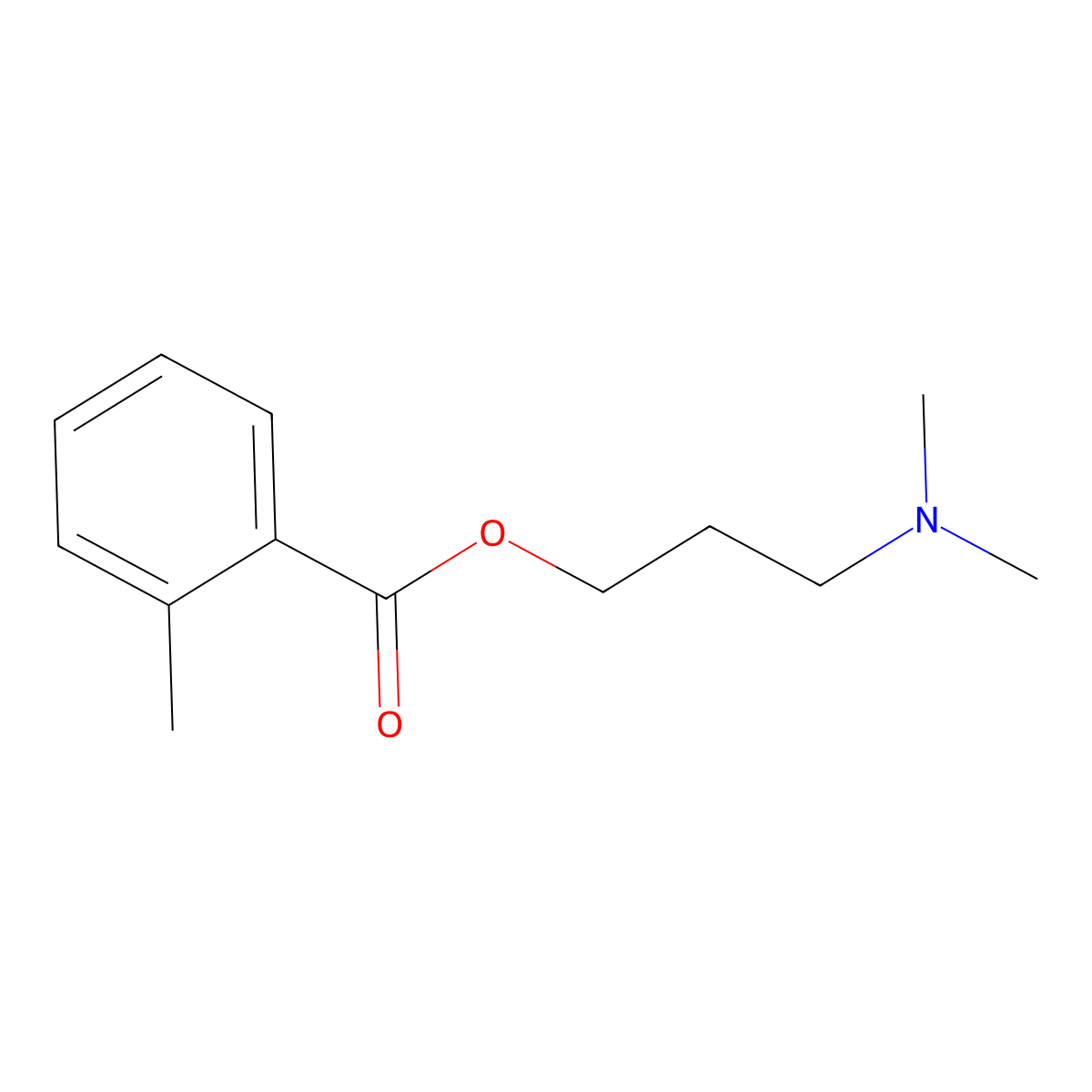 3-(Dimethylamino)propyl 2-methylbenzoate molecular structure, CAS 860607-61-0