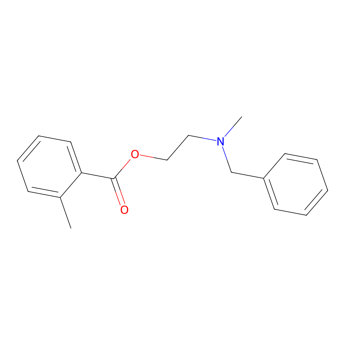 2-[Benzyl(methyl)amino]ethyl 2-methylbenzoate molecular structure, CAS 860607-62-1