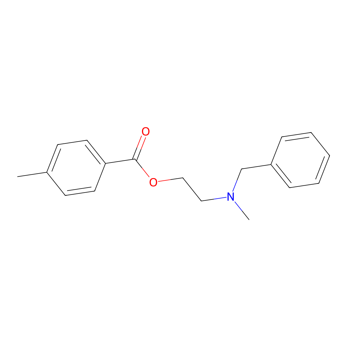 2-[Benzyl(methyl)amino]ethyl 4-methylbenzoate molecular structure, CAS 860607-63-2