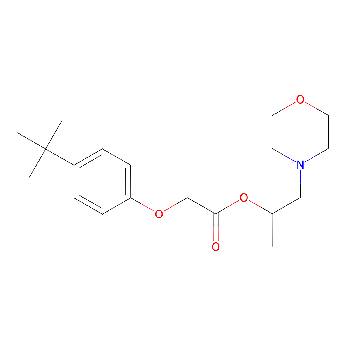 1-(Morpholin-4-yl)propan-2-yl (4-tert-butylphenoxy)acetate molecular structure, CAS 860607-64-3