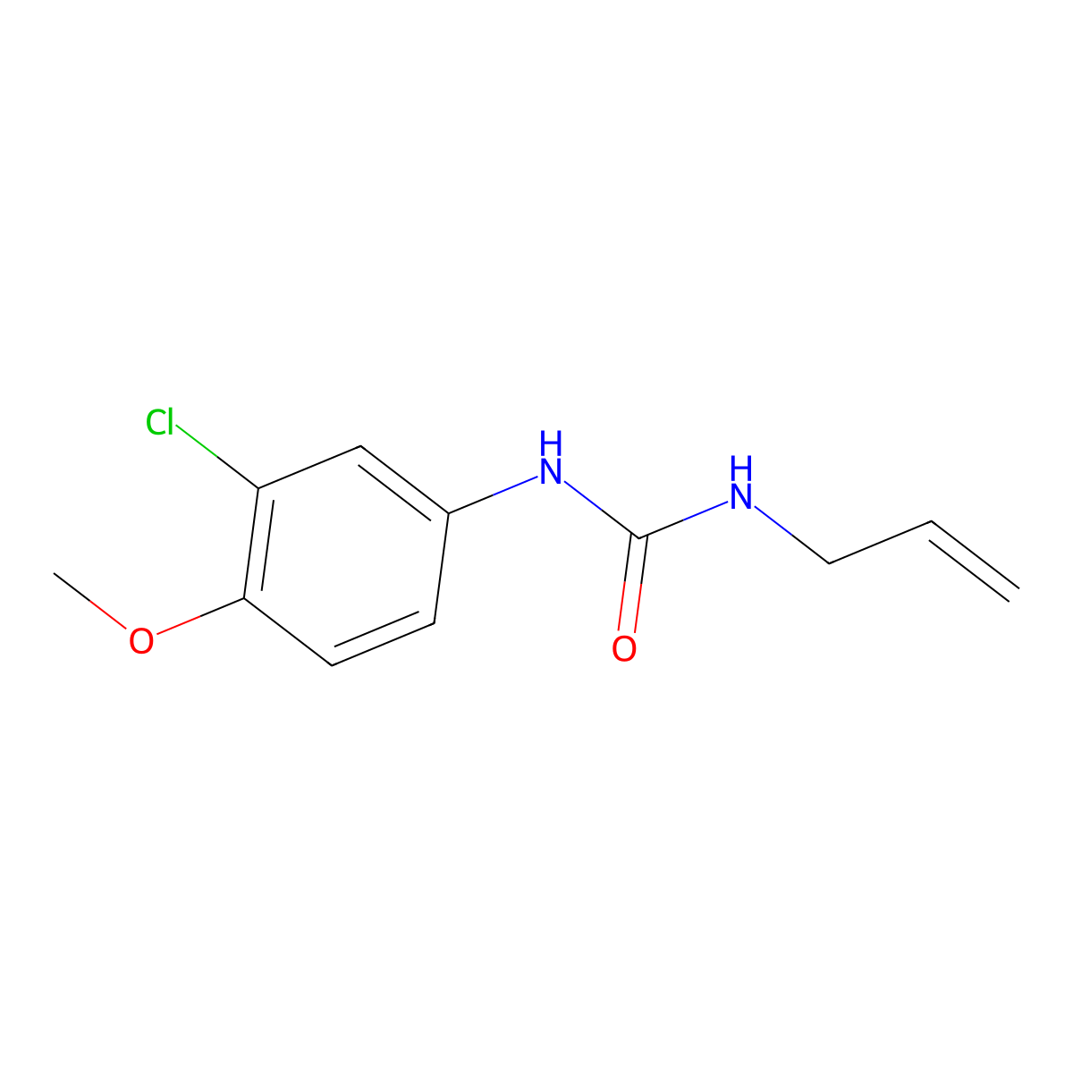 1-(3-Chloro-4-methoxyphenyl)-3-(prop-2-en-1-yl)urea molecular structure, CAS 860609-17-2