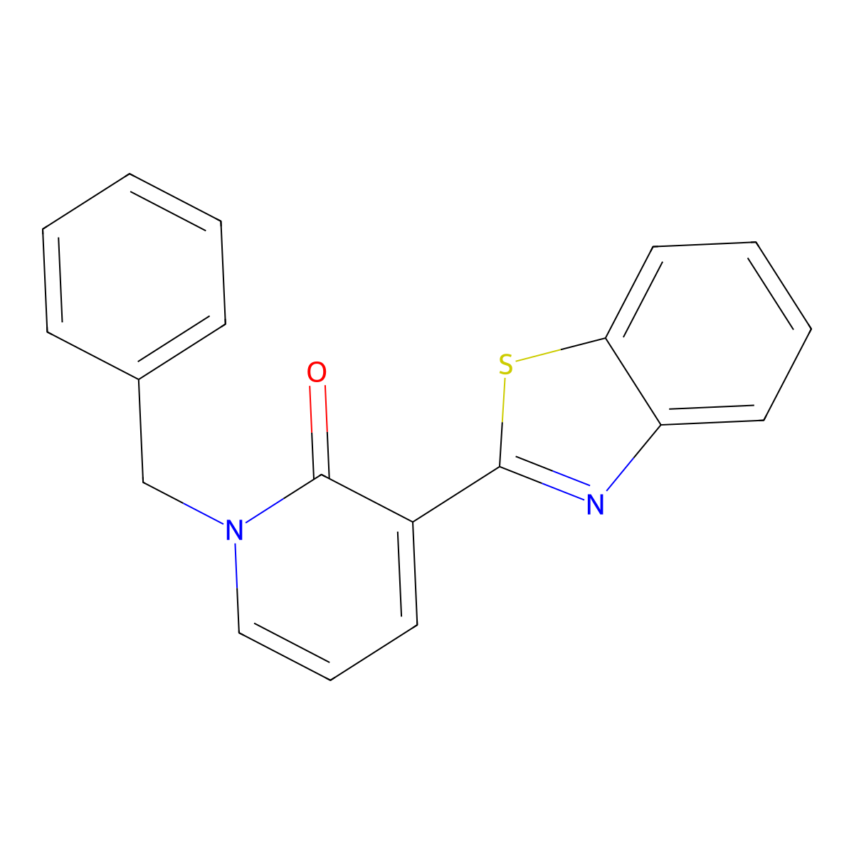 3-(1,3-benzothiazol-2-yl)-1-benzyl-2(1H)-pyridinone molecular structure, CAS 860609-18-3